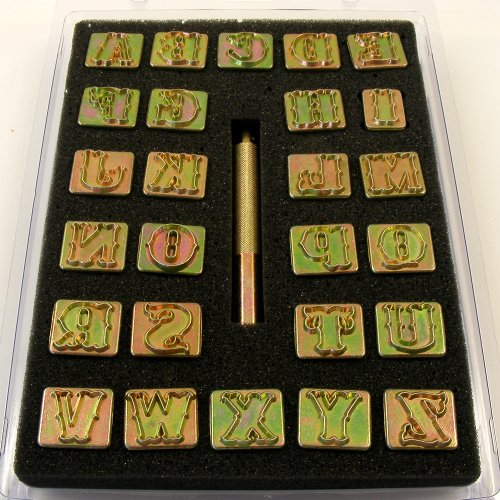 Decorative Alphabet Letter Stamps for Leather 3/4" (20mm